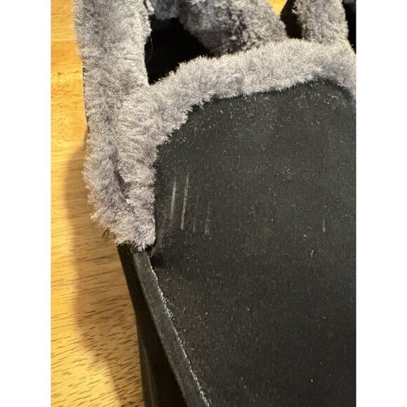 FitVille Recovery Orthopedic Suede Comfort Slipper Slip-On Black Diabetic 13W - Picture 5 of 10